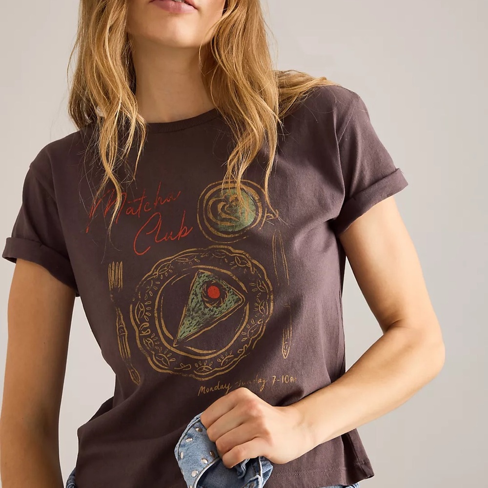 Anthropologie UK Matcha Club graphic tee